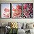 3 Quadros Arvore Flores Cerejeira Decoração Folhagem Moldura - Imagem 2
