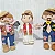 Festa Junina Caipira em Feltro - Conjunto com 3 Personagens - Imagem 1