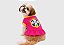 Vestido Pet Copa Brasil Pink Premium Gaby Moda Pet - Venda Atacado - Imagem 1