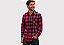Camisa Masculina Xadrez Rosa Flanelada Premium – Linha Combinando Tutor & Pet Atacado - Imagem 1