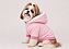 Roupa de Inverno Moletom para Cachorro com Capuz | Casaco Pet |Touca Peluciada Quente Rosa Atacado - Imagem 1