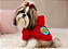 Roupa de Inverno Moletom para Cachorro com Capuz | Casaco Pet |Touca Vermelho Personagem Atacado - Imagem 1