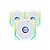 Kit 3 Fans UNI FAN SL LCD 120 ARGB Branco Wireless - Imagem 2