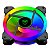 KIT COM 3 FANS 120X25MM T-TGF513 RGB PRETO - Imagem 1