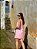 Vestido em linho curto Rosa - V1109 - Imagem 2