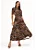 Vestido Midi de Viscolycra Estampa Paisley Preto Polyane Lekazis - Imagem 2