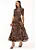Vestido Midi de Viscolycra Estampa Paisley Preto Polyane Lekazis - Imagem 5