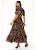 Vestido Midi de Viscolycra Estampa Paisley Preto Polyane Lekazis - Imagem 3