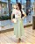 CONJUNTO SAIA LONGA VERDE E T-SHIRT FLORAL MAGDA OCCHI - Imagem 1