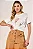 T-SHIRT MALHA BORDADO COM ESTAMPA FLORAL MISSANGAS FASCINIUS - Imagem 1