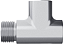 T LATÃO CROMADO 90° (M)1/2" x (F)1/2" x (F)1/2" - Imagem 2