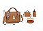 Bolsa Feminina com Alça Tiracolo e Detalhe em Lenço Kui Hou - Imagem 5