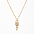 Colar Love Cadeado e Chave em Aço Inoxidável Dourado - Imagem 1