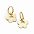 Brinco Retrô Francês em Aço Inoxidável Dourado - Imagem 3