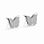 Brinco Borboleta Dupla em Aço Inoxidável Prateada - Imagem 1
