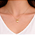 Colar Charm Laço com Pingente Coração em Aço Inoxidável - Imagem 2