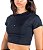 Top Zíper Strong Cropped Poliamida Preto - Imagem 2