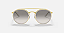 Óculos de sol Ray Ban - Round Double Bridge Dourado - Imagem 5