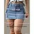 kit 2 Saia Cargo Feminina Jeans Cintura Alta Com Bolsos Moda 2025 - Imagem 5