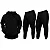 Kit Conjunto Inverno Moletom Canguru Unissex - Preto - Imagem 1