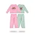 Kit 2 Conjuntos Inverno Infantil Plush Roupa De Frio Menina Juvenil - Rosa e Verde - Imagem 1