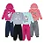 Kit 4 Conjuntos de Moletom Infantil com Capuz e Sem Capuz para Meninas - Imagem 1