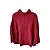 Poncho Feminino Tricot Linha Mousse - Bordô - Imagem 1