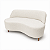Sofá Curvo Orgânico 2 Lugares Bouclê Design Moderno - Imagem 2