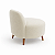 Sofá Curvo Orgânico 1 Lugar Bouclê Design Moderno - Imagem 2