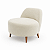 Sofá Curvo Orgânico 1 Lugar Bouclê Design Moderno - Imagem 1