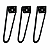 kit 3 Pés De Ferro Hairpin Legs 20cm Preto Medcombo Para Mesa - Imagem 1