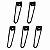 kit 5 Pés De Ferro Hairpin Legs 20cm Preto Medcombo Para Mesa - Imagem 1