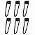kit 6 Pés De Ferro Hairpin Legs 20cm Preto Medcombo Para Mesa - Imagem 1