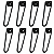 kit 8 Pés De Ferro Hairpin Legs 20cm Preto Medcombo Para Mesa - Imagem 1