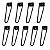 kit 9 Pés De Ferro Hairpin Legs 20cm Preto Medcombo Para Mesa - Imagem 1