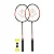 Kit Badminton 2 Raquetes + 2 Petecas Praia Quadra Vollo Cor Preto E Laranja - Imagem 4