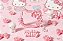Chaveiro Hello Kitty Rosa Glitter 3D – Acessório Kawaii com Corrente de Bolinha - Imagem 2