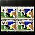 Quadra de Selos Comemorativos do Brasil - Clube Regatas Vasco da Gama - 1990 - ref.959 - Imagem 1