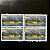 Quadra de Selos Comemorativos do Brasil - Rede Postal Fluvial na Amazonia - 1990- Mint - ref.945 - Imagem 1