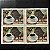 Quadra de Selos Comemorativos do Brasil - Café do Brasil - 2001 - Mint - ref.2131 - Imagem 1