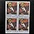 Quadra de Selos Comemorativos do Brasil - O Homem Amarelo - 1989 - Mint - ref.2149 - Imagem 1