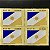 Quadra de Selos Comemorativos do Brasil - Bandeiras do Brasil - Estado de Tocantins - 1990- Mint - ref.2152 - Imagem 1