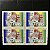 Quadra de Selos Comemorativos do Brasil - Fundação da Casa França-Brasil no RJ - 1990- Mint- ref.2174 - Imagem 1
