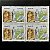 Quadra de Selos Comemorativos do Brasil - Cinquentenario da Justiça do Trabalho- 1991- Mint - ref.2180 - Imagem 1