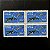 Quadra de Selos Comemorativos do Brasil - 50 Anos do Ministério da Aeronáutica - 1991- Mint - ref.2181 - Imagem 1