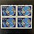 Quadras de Selo Comemorativos do Brasil - Telecom 87 - Exposição Mundial em Genebra - 1987 - Mint - ref.2287 - Imagem 1