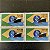 Quadra de Selos Comemorativos do Brasil - 180 Anos da Abertura dos Portos - 1988- Mint - ref.2301 - Imagem 1