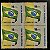 Quadra de Selos Comemorativos do Brasil - Dia da Bandeira Nacional - 1968 - Novo - ref.2385 - Imagem 1