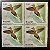 Quadra de Selos Comemorativos do Brasil - Fauna Brasileira - Beija-Flores - Limpa-Casa - 1981 - Mint - ref.2385 - Imagem 1