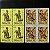 02 Quadras de Selos Comemorativos do Brasil - Cultura Popular - 1974 - Novo - ref.2395 - Imagem 1